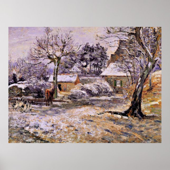 Poster Pissarro - Neve em Montfoucault (Frente)