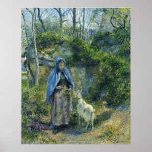 Poster Pissarro - Pastores E Cabra 1881