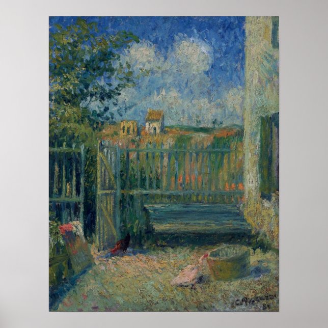 Poster Pissarro - Pé Da Casa Rondecente Pontoise 1880 (Frente)
