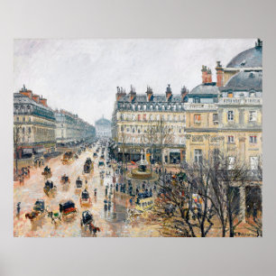 Poster Pissarro - Praça do Teatro Francês, Paris,