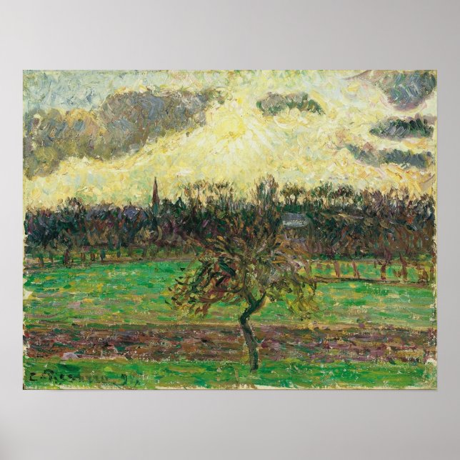 Poster Pissarro - Prados Na Eragny Apple Tree 1894 (Frente)