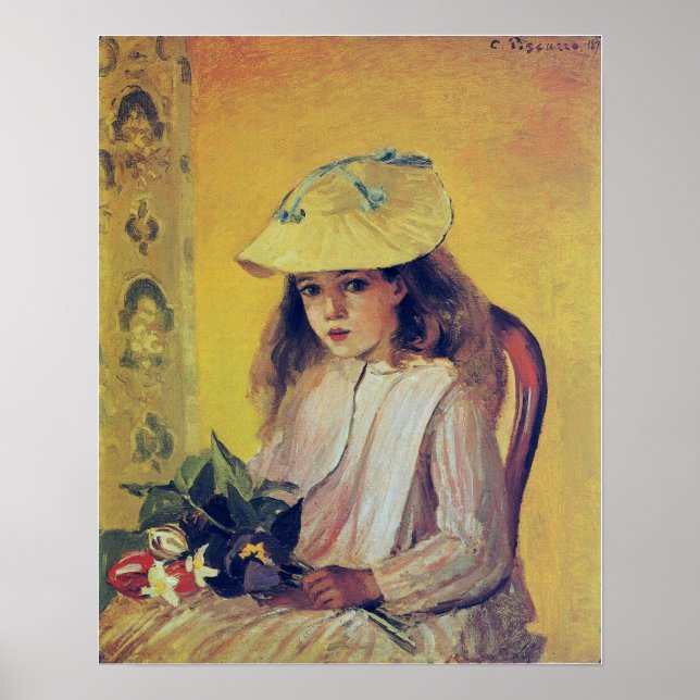 Poster Pissarro - Retrato De Jeanne 1872 (Frente)