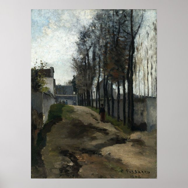 Poster Pissarro - Road Winter 1862 (Frente)