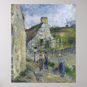Poster Pissarro - Rua Paved Em Valhermeil, Auvers