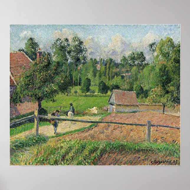 Poster Pissarro - Vista da Janela do Artista Eragny 1885 (Frente)