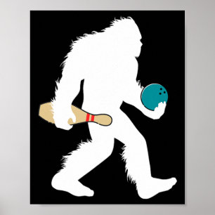 Poster Pista de boliche Bigfoot Esporte engraçado Sasquat
