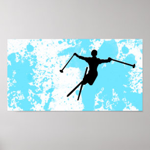 Pôster pista de esqui em pó