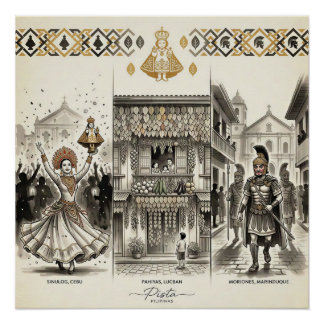 Pôster Pista — Sinulog · Pahiyas · Moriones