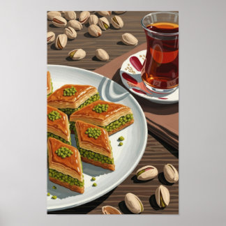 Poster Pistachio baklava.