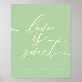 Poster Pistachio & Cream Love is Sweet Take Treat Dessert