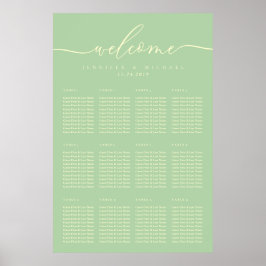 Poster Pistachio & Cream Party Celebration Seat Welcome