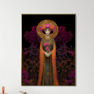 Poster Pistis Sophia Art Nouveau Impressão: Dourado Roxo