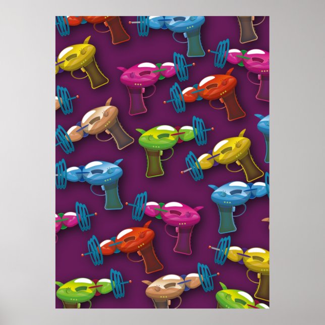 Poster pistolas de raios de ficção (Frente)