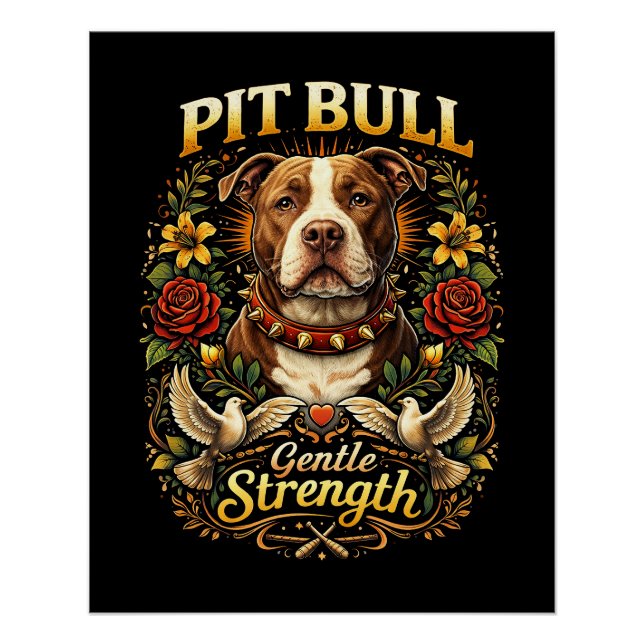 Pôster Pit Bull: Gentle Strength (Frente)