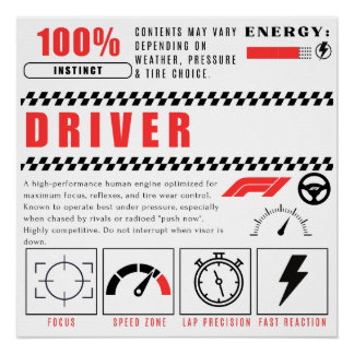 Pôster Pit Crew Power – 100% Driver