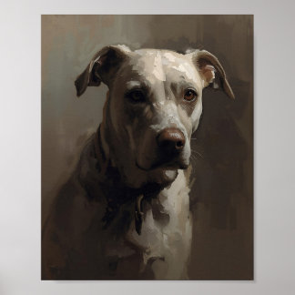 Poster Pitbull Artístico - Estilo Expressionista Abstrato