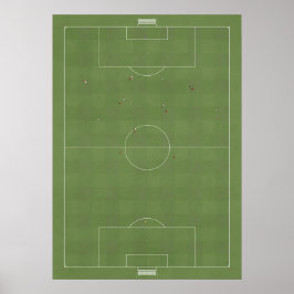 Poster Pitch ilustrado de futebol de cima