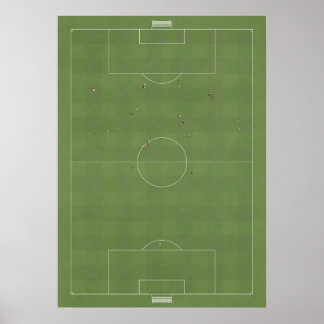Poster Pitch ilustrado de futebol de cima