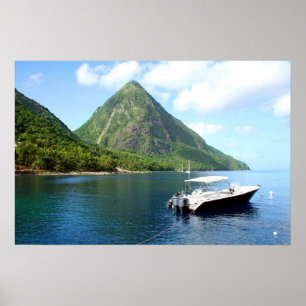 Poster Pitons de St Lucia