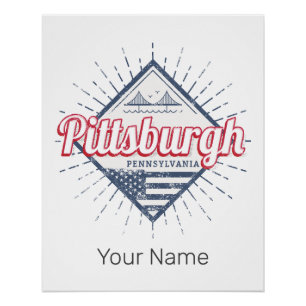 Pôster Pittsburgh Cidade Estados Unidos Pensilvânia EUA
