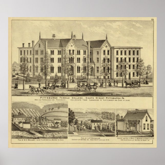 Pôster Pittsburgh Female College Pittsburgh (Frente)