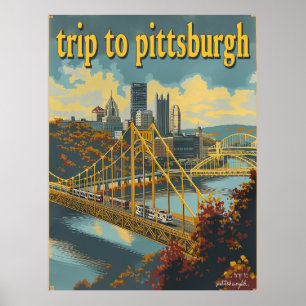 Poster Pittsburgh, PA Vintage