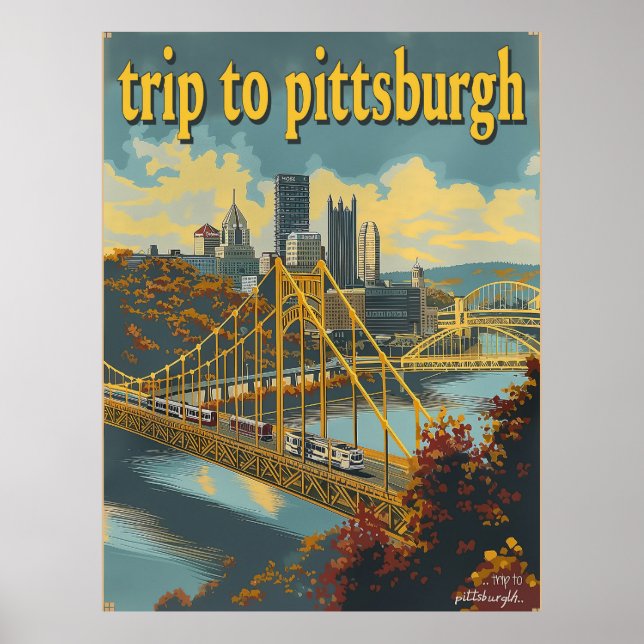 Poster Pittsburgh, PA Vintage (Frente)