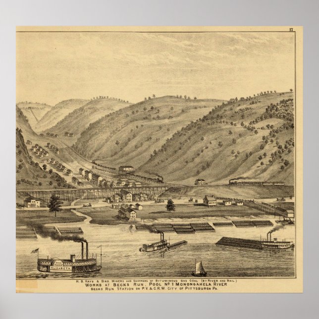 Pôster Pittsburgh, Pensilvânia (Frente)