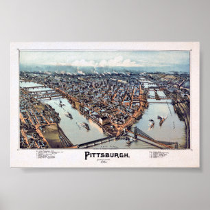 Poster Pittsburgh Pensilvânia 1902