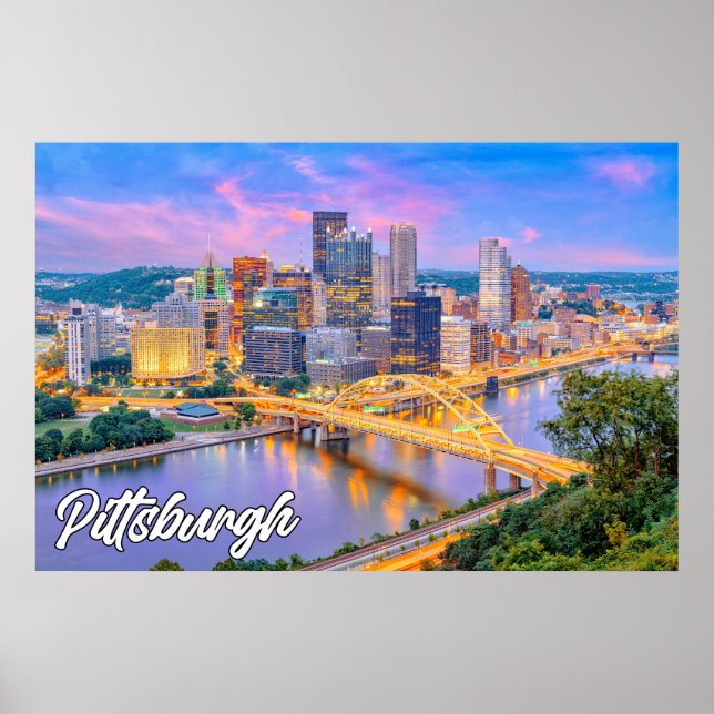 Poster Pittsburgh, Pensilvânia, Estados Unidos (Frente)