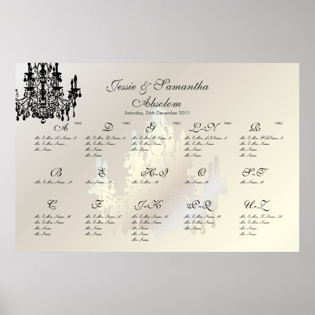 Pôster PixDezines Chandelier/Plano de assento/Alpha (Frente)