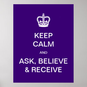 Poster PixDezines diy mantenha a calma, peça, acredite e 