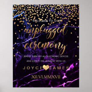 Poster PixDezines Faux Dourado/MARBLE #UNPLUGGGG CEREMONY