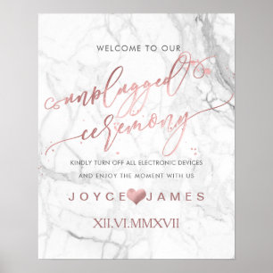 Pôster PixDezines Faux Rosa Dourado/DIY #CEREMONY DESCONE