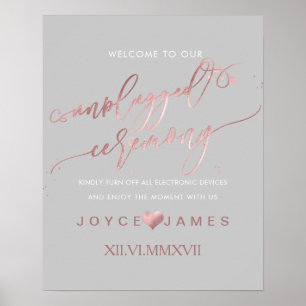 Poster PixDezines Faux Rosa Dourado/DIY #CEREMONY DESCONE