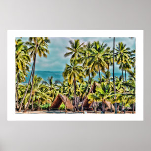 Pôster PixDezines Honaunau Local de Refúgio