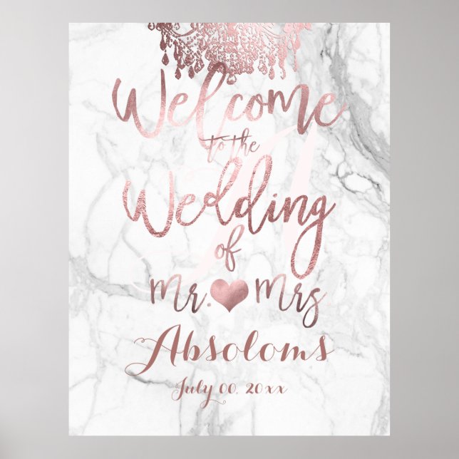 Pôster PixDezines Lustre/Mármore de Rosa Chandelier/Recep (Frente)