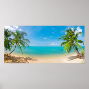 Pôster PixDezines Paradise/Panorâmica Ver Ilha Tropical