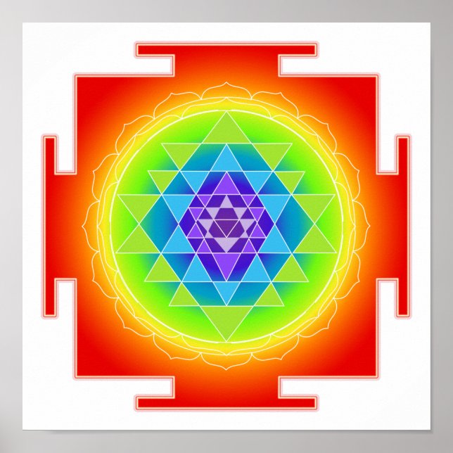 Poster PixDezines Rainbow/Sri Lanka/Meditação/Chakra (Frente)