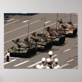 Poster Pixel Art Tank Man (História em Pixels)