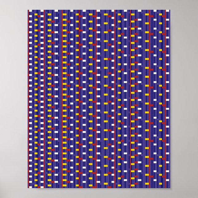 Poster Pixelated Mathematical Pattern  (Frente)