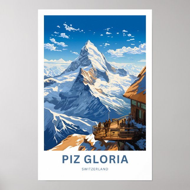 Poster Piz Gloria Suiça Viagem (Frente)