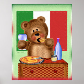 Poster Pizza Bear