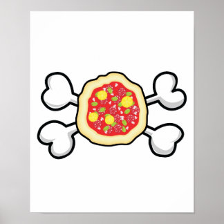 Poster pizza Caveira e Crossbones