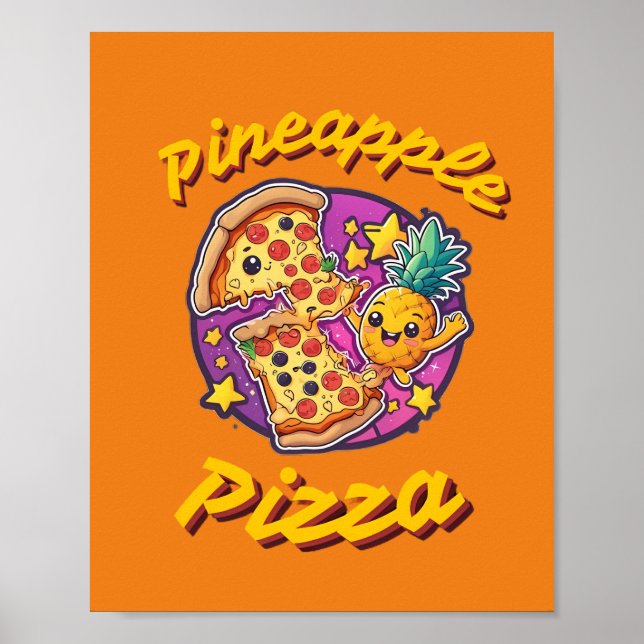 Poster Pizza de Abacaxi (Frente)