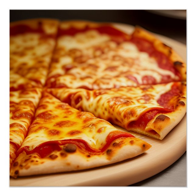 Pôster Pizza de Queijo (Frente)