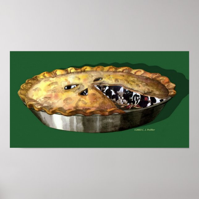 Pôster 'Pizza de Vaca' (Frente)