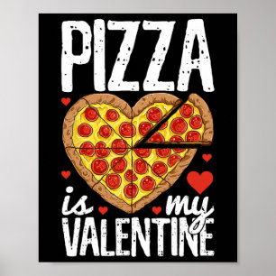 Poster Pizza É Meu Peppero De Coração Dia de os namorados