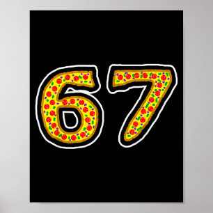 Poster Pizza engraçada seis sete 6 7 crianças 6-7 gíria g