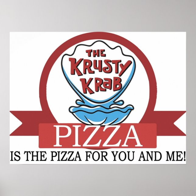 Poster Pizza Krusty Krab (Frente)